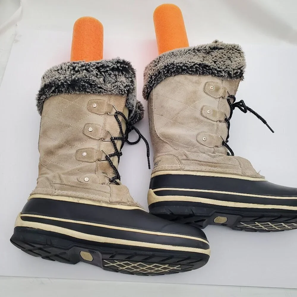 Khombu Winter Snow Boots with Faux fur - Size 8